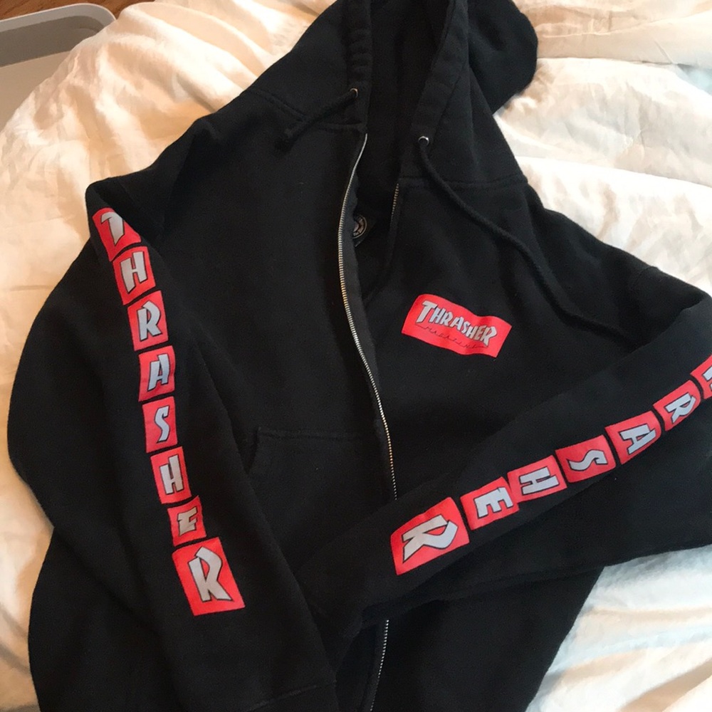 Thrasher zip up hoodie